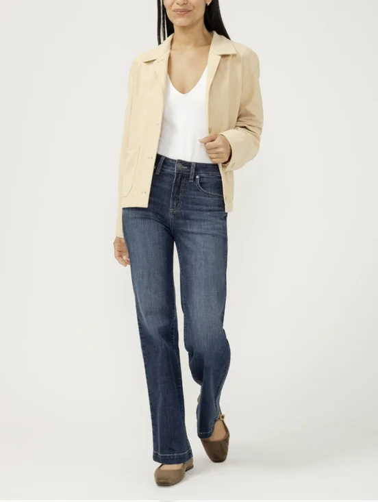 Avery High Rise Luxe Stretch Trouser Leg Jeans - Picture 2 of 8